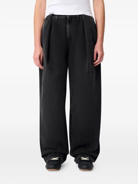 Axel Arigato pleated-pockets wide-leg jeans - Grey