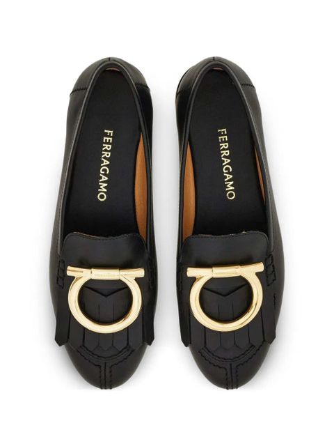 Ferragamo Silvy fringed gancio loafers - Black