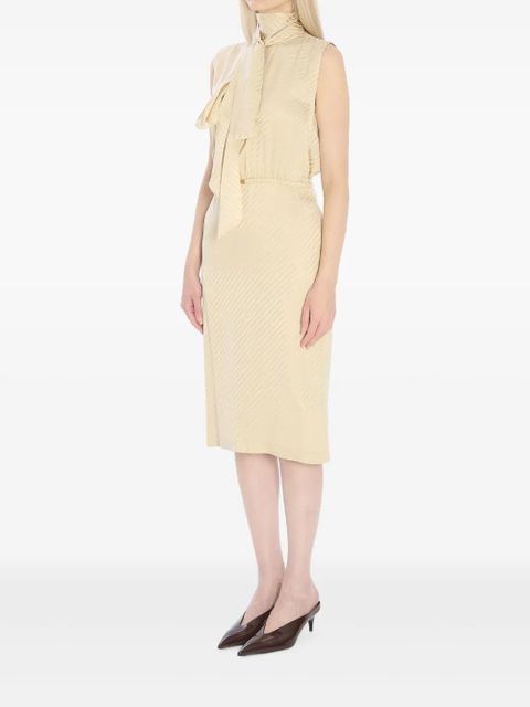 Gucci scarf-detail jacquard-pattern mini dress - Neutrals - zdjęcie produktu nr 2