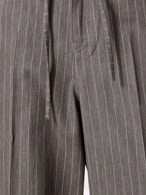TWINSET pinstriped tie-waist palazzo pants - Grey