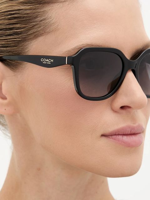 Coach okulary przeciwsłoneczne damskie kolor czarny 0HC8437U