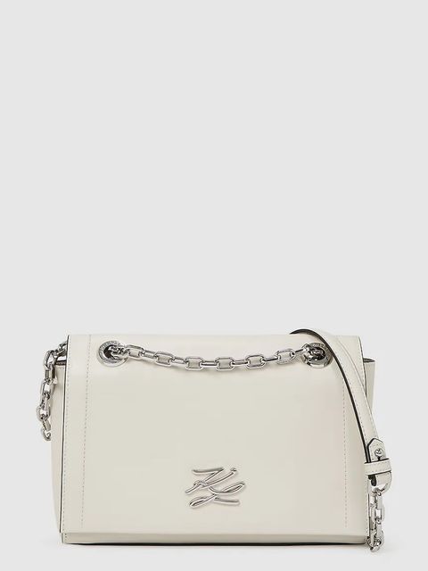 Karl Lagerfeld torebka skórzana K/AUTOGRAPH kolor beżowy A4W30084 - zdjęcie produktu nr 1