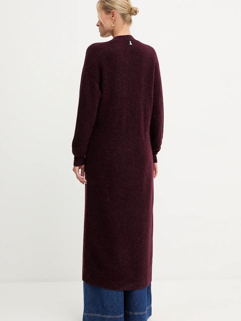 Patrizia Pepe kardigan z dodatkiem alpaki damski kolor bordowy 2K0323 K293