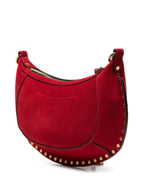ISABEL MARANT Oskan Moon suede shoulder bag - Red
