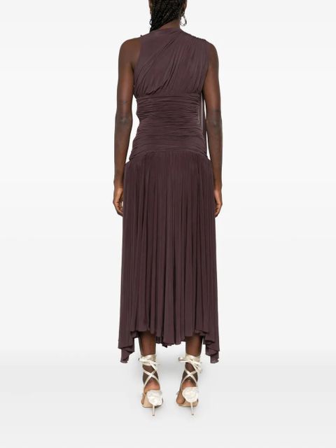 Magda Butrym drop-waist sheer midi dress - Red