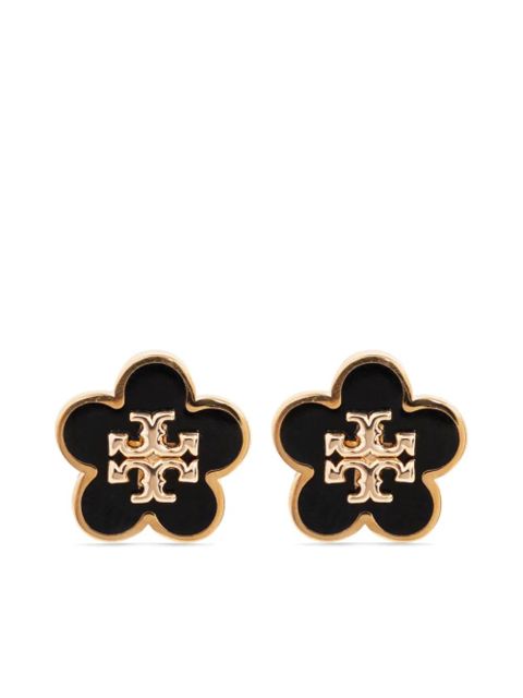 Tory Burch logo-engraved earrings - Black - zdjęcie produktu nr 1