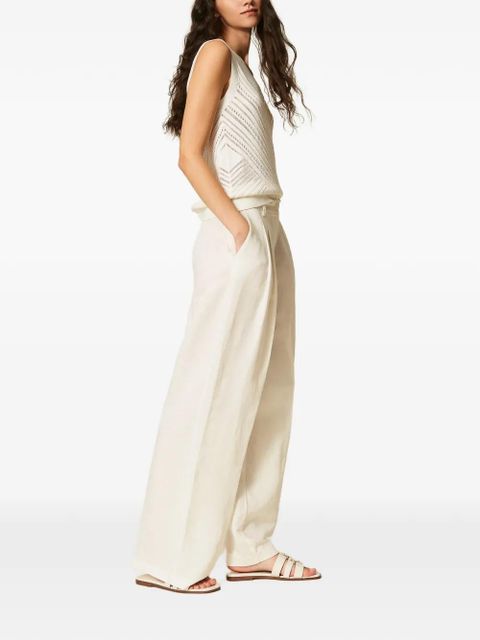 TWINSET high-rise palazzo pants - White