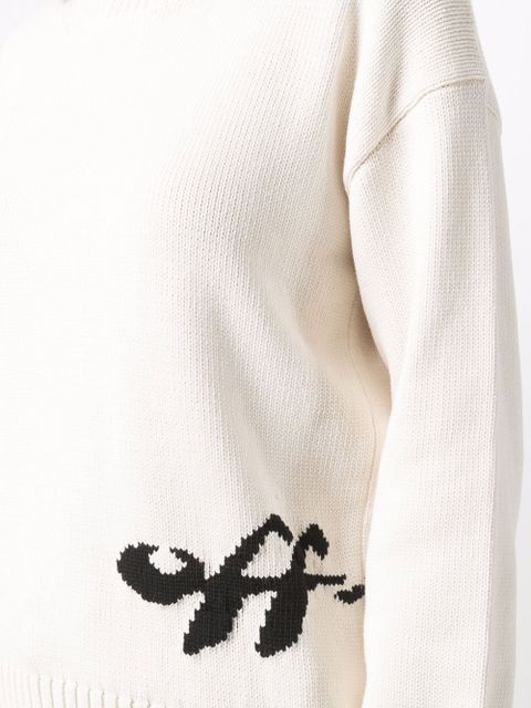 Off-White intarsia-logo jumper