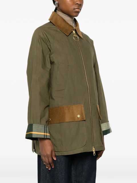 Barbour corduroy-collar jacket - Green