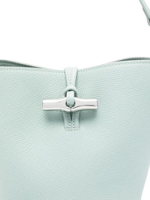 Longchamp Le Roseau XS leather bucket bag - Blue