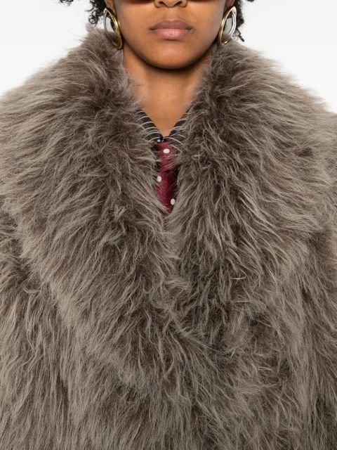 Eleh faux-fur coat - Brown