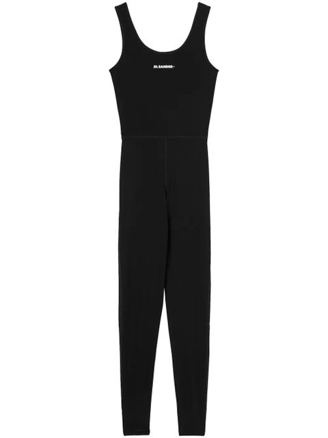 Jil Sander logo-print sleeveless jumpsuit - Black - zdjęcie produktu nr 1