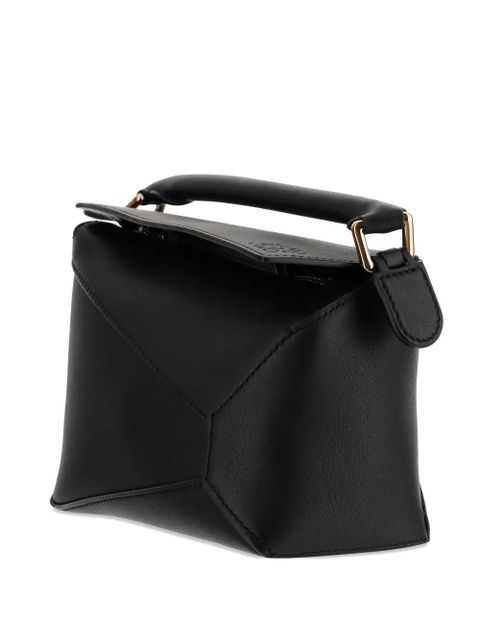 LOEWE mini Puzzle Edge top-handle calfskin bag - Black - zdjęcie produktu nr 1