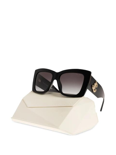 Jimmy Choo square logo sunglasses - Black