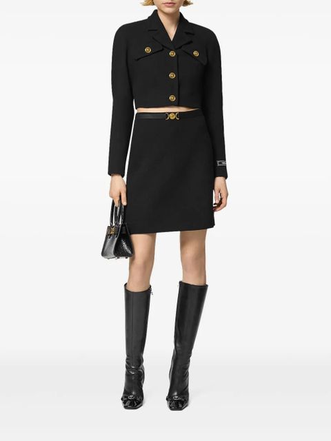 Versace Medusa Head-buttons cropped jacket - Black