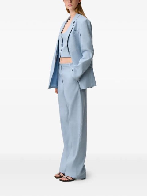 Claudie Pierlot button straight trousers - Blue
