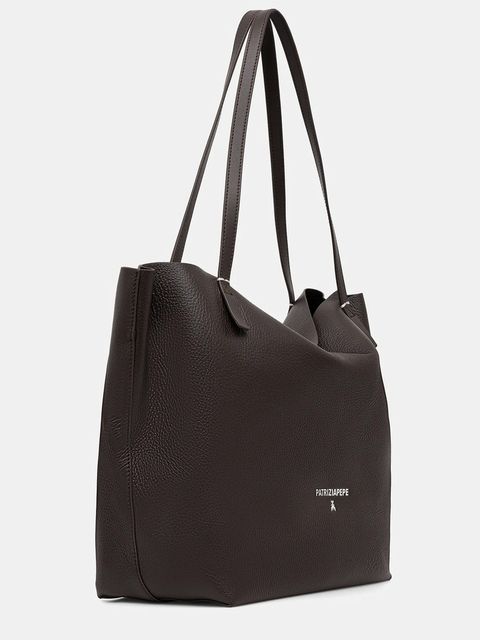 Patrizia Pepe torebka skórzana kolor brązowy 2B0130 L148