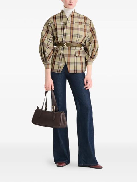 Longchamp L Looong buckle-strap shoulder bag - Brown - zdjęcie produktu nr 2