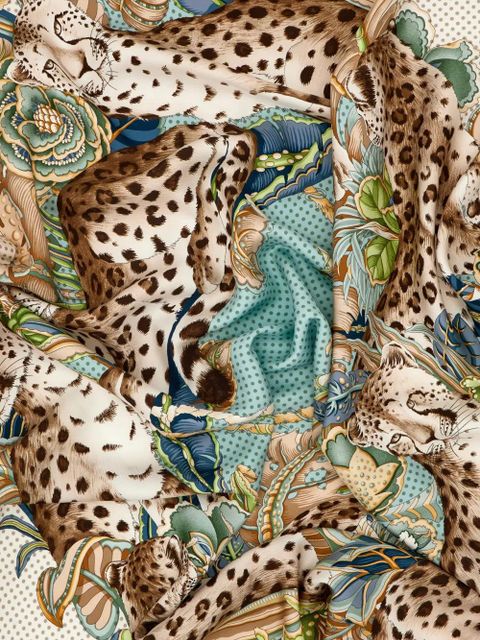 Ferragamo Cheetah-print silk scarf - Neutrals - zdjęcie produktu nr 2