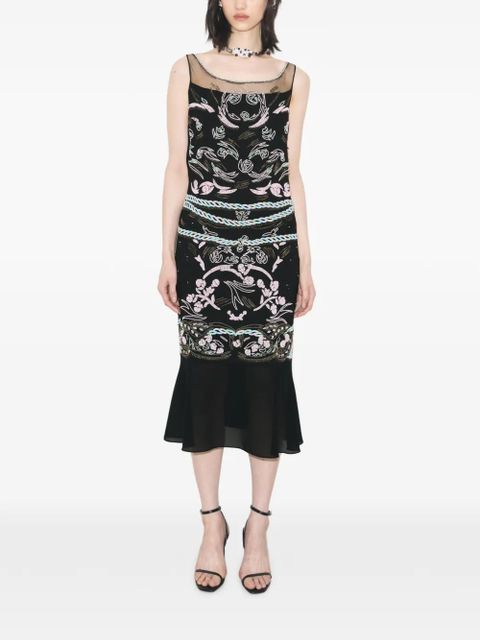Tory Burch embellished mesh dress - Black - zdjęcie produktu nr 2