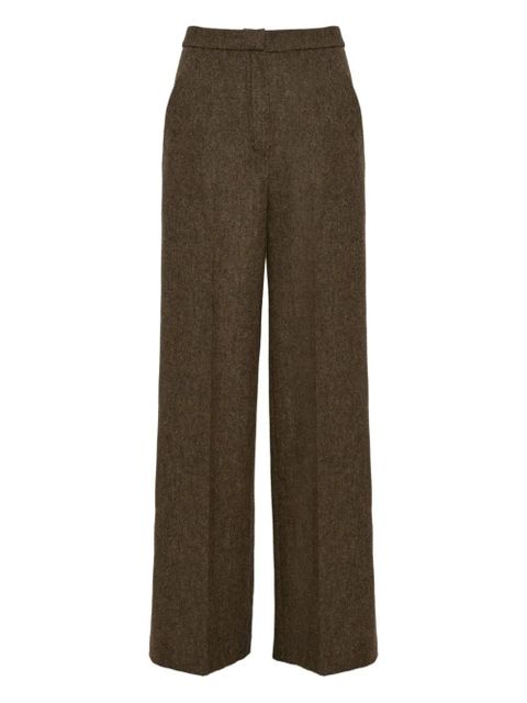 Yves Salomon flannel tailored trousers - Brown - zdjęcie produktu nr 1