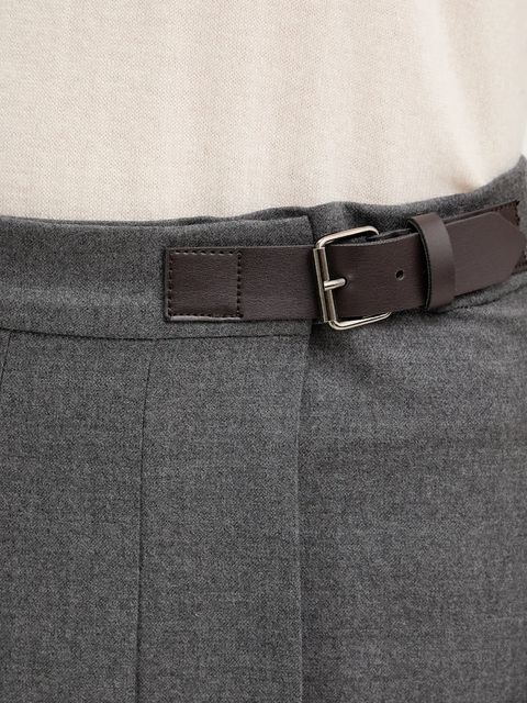 Weekend Max Mara spódnica z dodatkiem wełny FASTOSO kolor szary midi rozkloszowana 2525106062600