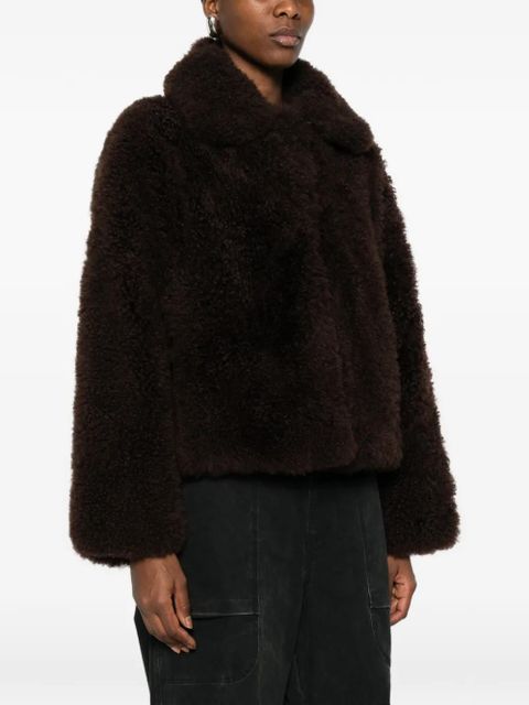 Yves Salomon brown shearling jacket