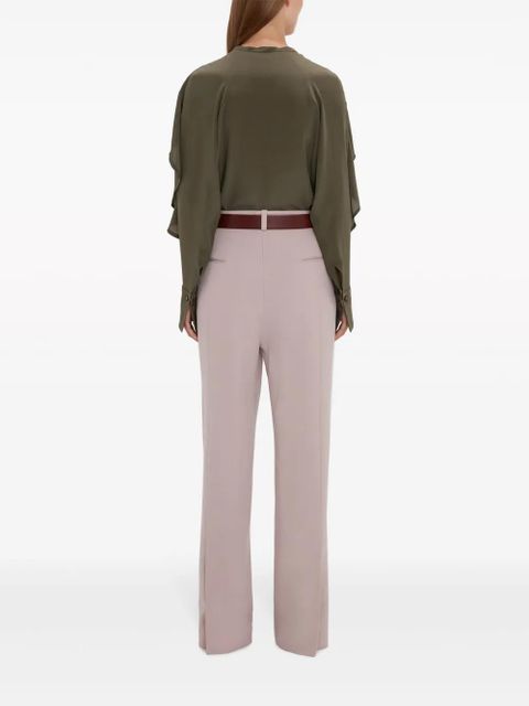 Victoria Beckham double-pleat wide-leg trousers - Pink