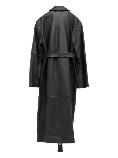 TOTEME belted leather coat - Black - zdjęcie produktu nr 2