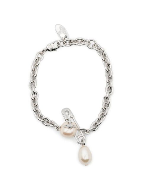Vivienne Westwood safety-pin-detail bracelet - Silver - zdjęcie produktu nr 1