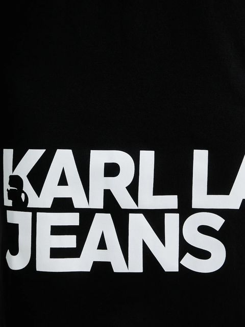 Karl Lagerfeld Jeans sukienka bawełniana kolor czarny mini prosta B1W13054