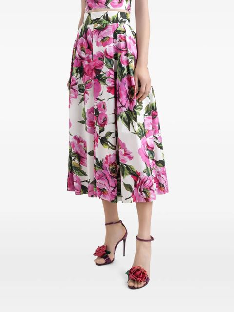 Dolce & Gabbana printed midi skirt - White
