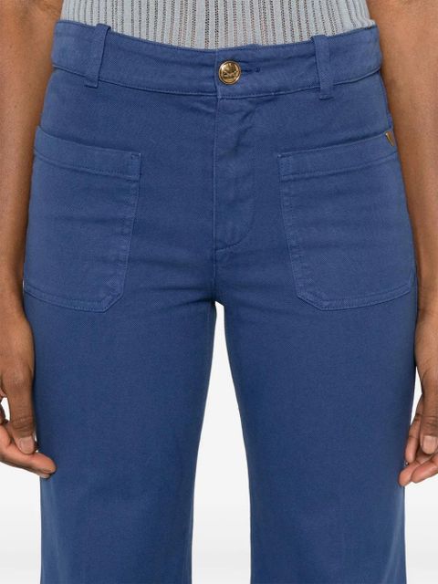 Chloé cotton cropped trousers - Blue