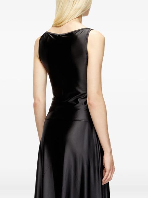 Diesel T-Amai twist-detail buckle top - Black