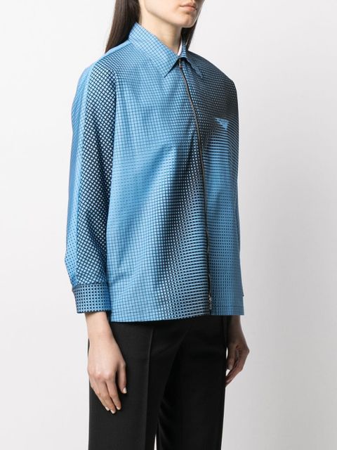Prada digital-print logo shirt - Blue - zdjęcie produktu nr 2