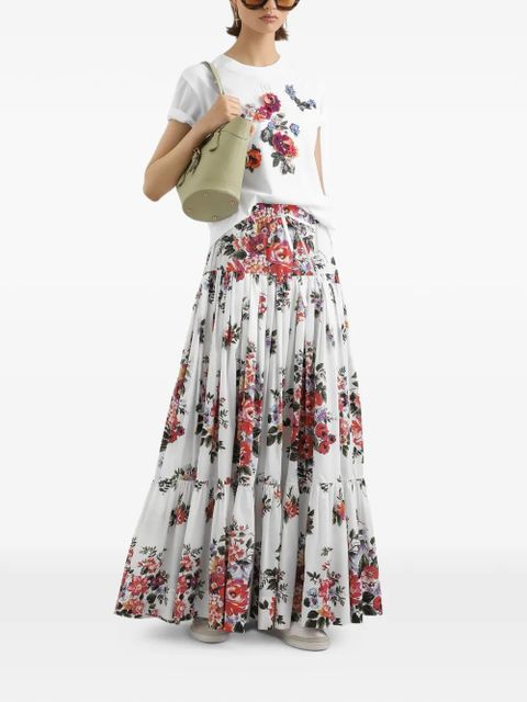 Dolce & Gabbana floral-detail T-shirt - White - zdjęcie produktu nr 2