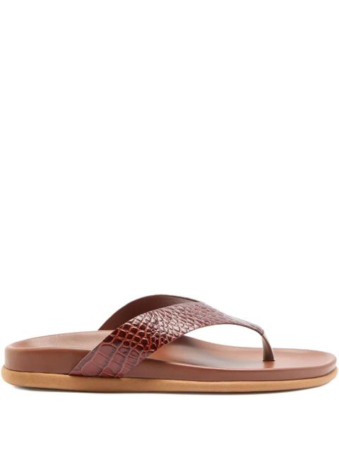 Ancient Greek Sandals Charys crocodile-effect sandals - Brown - zdjęcie produktu nr 1