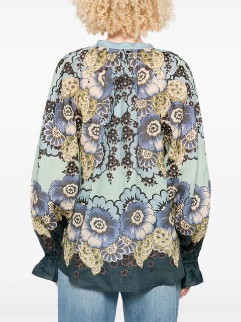 ALEMAIS Madalena floral-print blouse - Blue