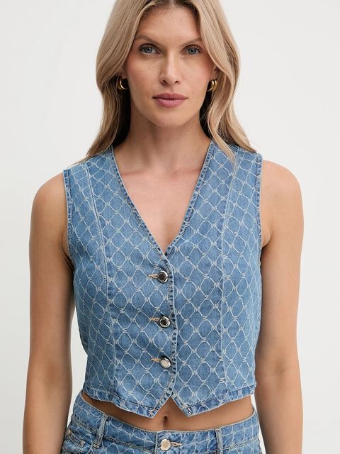 Morgan kamizelka kolor niebieski jednorzędowa COSHEL