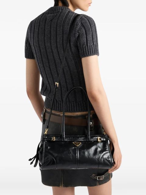 Prada Bonnie medium leather handbag - Black - zdjęcie produktu nr 2