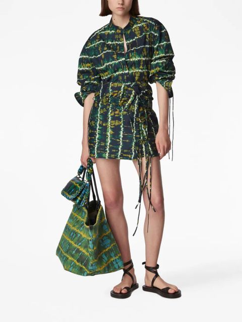 Altuzarra Hilaree tie-fastening miniskirt - Green - zdjęcie produktu nr 2