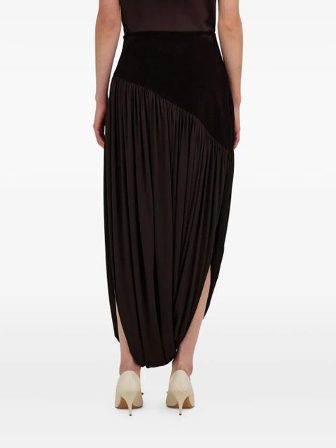 Ferragamo stretch draped skirt - Brown