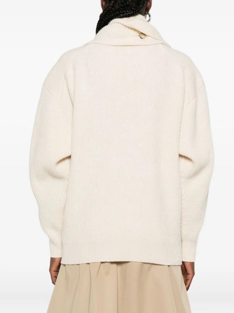 Nanushka turtleneck foldback-detail sweater - Neutrals