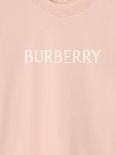 Burberry logo-print cotton T-shirt - Pink