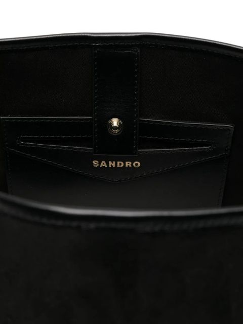 SANDRO suede tote bag - Black