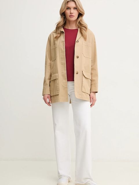 MAX&Co. kurtka bawełniana damski kolor beżowy przejściowa 2516081053200 - zdjęcie produktu nr 2