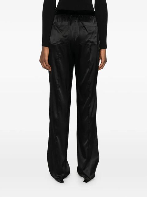 TOM FORD logo silk pajama trousers - Black