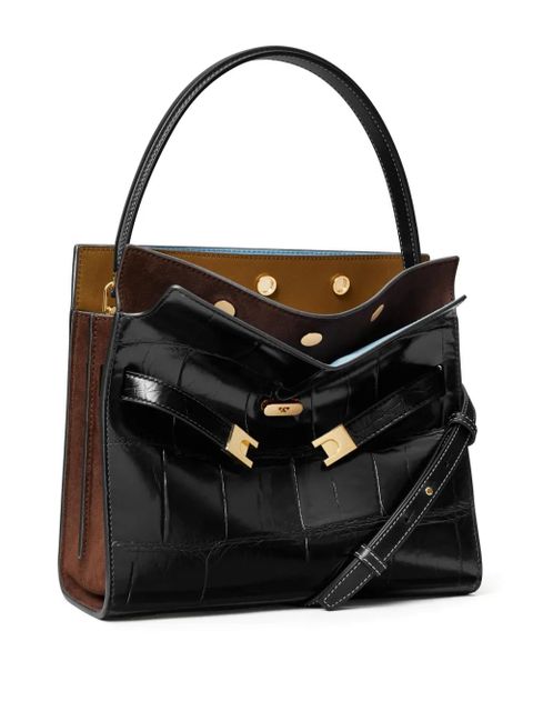 Tory Burch Lee Radziwill Textured Small tote bag - Black - zdjęcie produktu nr 2