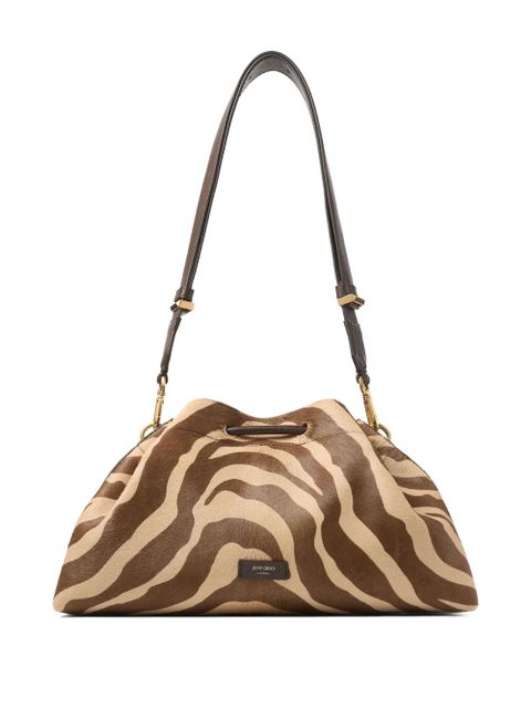 Jimmy Choo medium Cinch zebra-print shoulder bag - Brown - zdjęcie produktu nr 2
