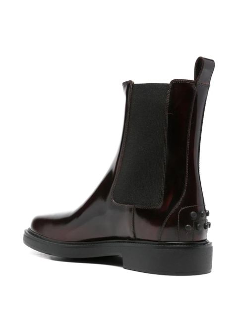 Tod's leather Chelsea boots - Red